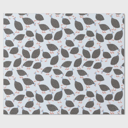 Guinea Hens Bird Pattern Geschenkpapier (Flach)