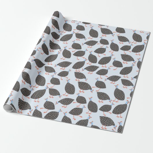Guinea Hens Bird Pattern Geschenkpapier (Ungerollt)