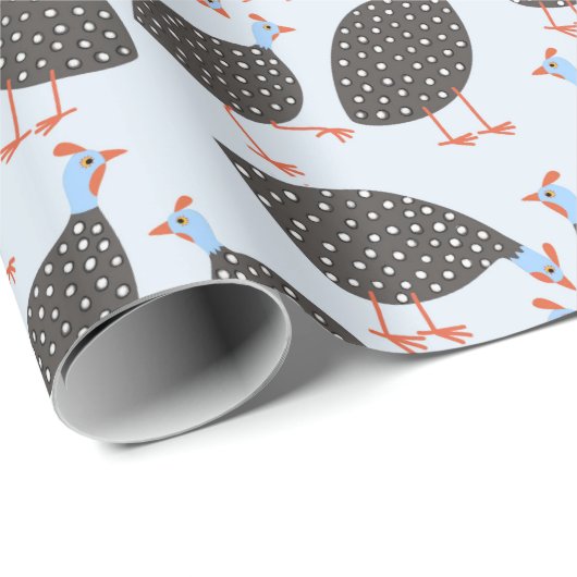 Guinea Hens Bird Pattern Geschenkpapier (Rolleneckpunkt)