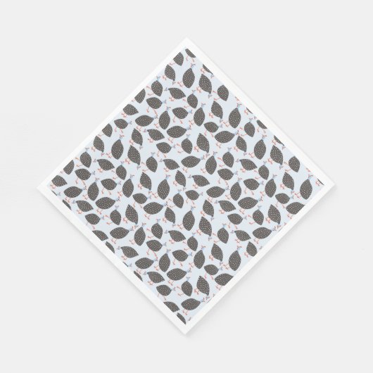 Guinea Hens Bird Pattern Serviette (Ecke)
