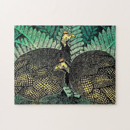 Guinea Hens kasamatsu shiro birds japanisch art Puzzle