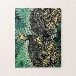 Guinea Hens kasamatsu shiro birds japanisch art Puzzle