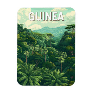 Guinea Illustration Reise Kunst Vintage Magnet