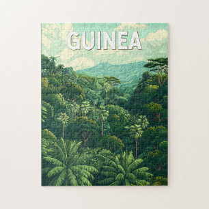 Guinea Illustration Travel Art Vintag Puzzle