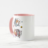 Guinea im Weltraum Schweine Astronauten Kosmische  Tasse (Vorderseite Links)