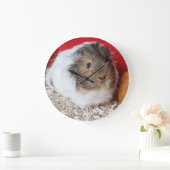 Guinea in Käfigen Große Wanduhr (Zuhause)