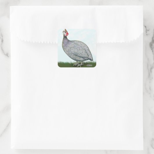 Guinea Lavender Quadratischer Aufkleber (Tasche)