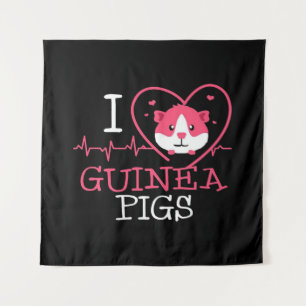 Guinea Liebe Rodent Heartbeat Guinea Pig Wandteppich