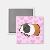Guinea Liebe Schweinefleisch (glatte Haare) Magnet (Vorderseite/Rückseite)
