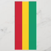 Guinea Menükarte (Rückseite)