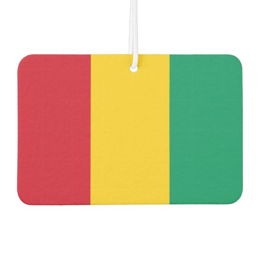 Guinea National World Flag Autolufterfrischer (Vorderseite)