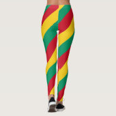 Guinea Nationale Flaggenfarben diagonal gestreift Leggings (Rückseite)