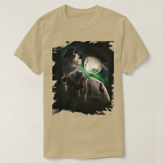 Guinea Pig 3 Mondwolf Wolfen Howling T-Shirt (Design vorne)
