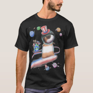 Guinea Pig 4. Juli USA Flag Space Par T-Shirt