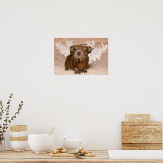 Guinea Pig Angel Poster (Küche)