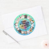 Guinea Pig Birthday Danke Runder Aufkleber (Umschlag)