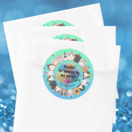 Guinea Pig Birthday Danke Runder Aufkleber