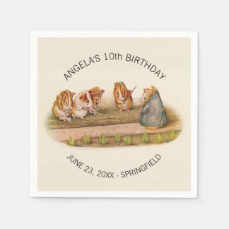Guinea Pig Birthday Serviette