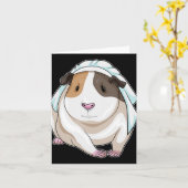 Guinea Pig Bride Veil Wedding Karte (Gelbe Blume)