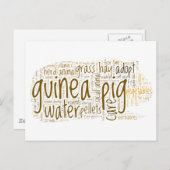 Guinea Pig Care Tips Word Cloud Postkarte (Vorne/Hinten)