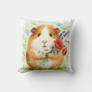 Guinea Pig Cavia Cavy Blume Kissen
