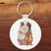 GUINEA PIG CELLO PLAYER SCHLÜSSELANHÄNGER (Vorderseite)