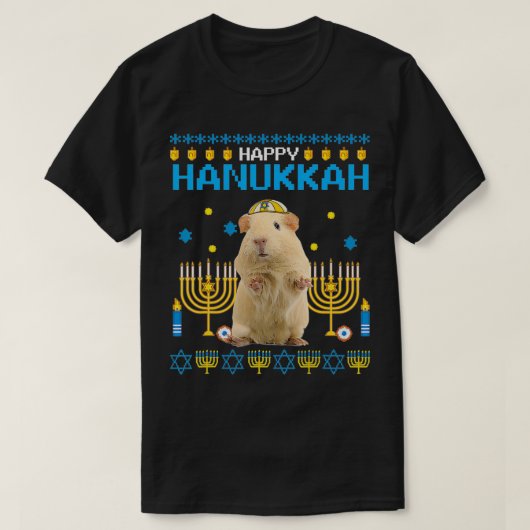 Guinea Pig Chanukah Juwish Ugly Hanukkah Sweater P T-Shirt (Design vorne)