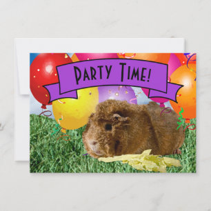 Guinea Pig Children's 3. Geburtstag Party Balloons Einladung