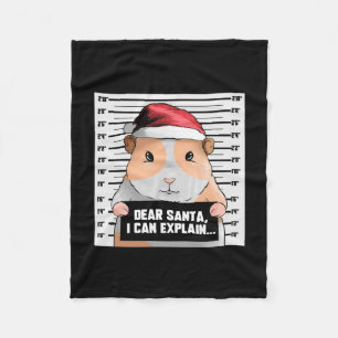 Guinea Pig Christmas Cavy Lieber Santa I kann erkl Fleecedecke