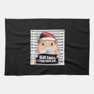 Guinea Pig Christmas Cavy Lieber Santa I kann erkl Geschirrtuch