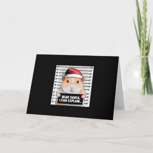 Guinea Pig Christmas Cavy Lieber Santa I kann erkl Karte