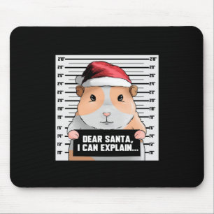 Guinea Pig Christmas Cavy Lieber Santa I kann erkl Mousepad