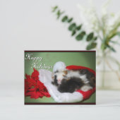 "Guinea Pig Christmas" Fotokarte Feiertagspostkarte (Stehend Vorderseite)