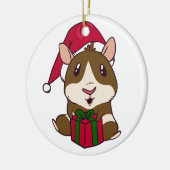 Guinea Pig Christmas Holiday Keramik Ornament (Links)