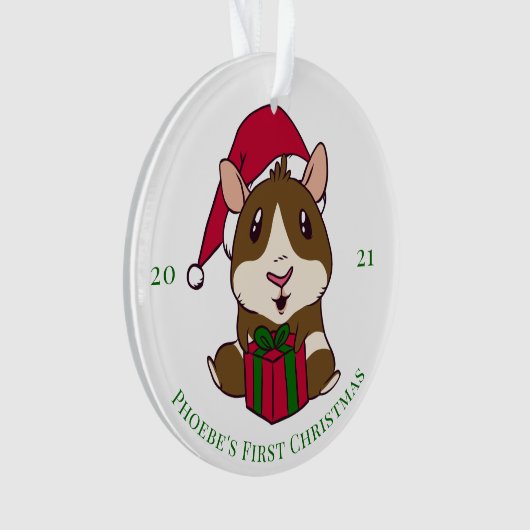 Guinea Pig Christmas Holiday Ornament (Vorderseite)