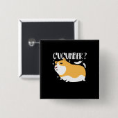 Guinea Pig Cucumber Button (Vorne & Hinten)