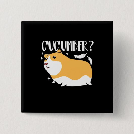 Guinea Pig Cucumber Button (Vorderseite)