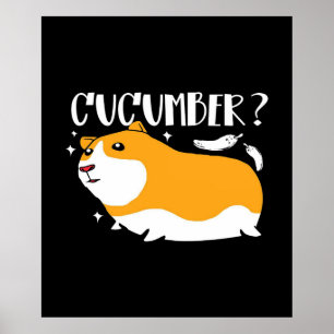 Guinea Pig Cucumber   NIEDLICHE GUINEA   Cooles Ti Poster
