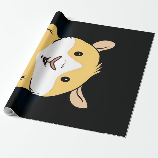 Guinea Pig | Cute Guinea Pig Yellow Lover Gifts Geschenkpapier (Ungerollt)