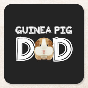 Guinea Pig Dad Daddy Father Rodent Wheek Rechteckiger Pappuntersetzer