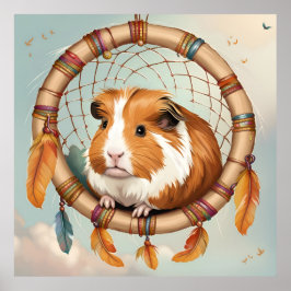 Guinea Pig Dreamcatcher Poster