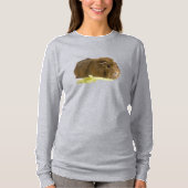 Guinea Pig Eating Celery Front Back Foto T-Shirt (Vorderseite)
