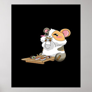 Guinea Pig Eating Sushika Guinea Pig Poster