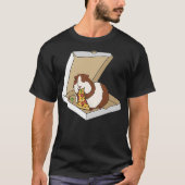 Guinea Pig Essen Pizza Funny Pet Besitzer Geschenk T-Shirt (Vorderseite)