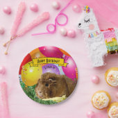 Guinea Pig farbenfrohe Balloons Custom Party Pappteller (Party)