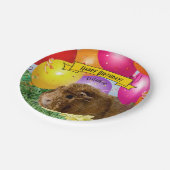 Guinea Pig farbenfrohe Balloons Custom Party Pappteller (Schrägansicht)