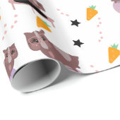 Guinea Pig Fitness Gym Funny Design Geschenkpapier (Rolleneckpunkt)