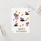 Guinea Pig Fitness Gym Funny Design Karte (Vorderseite/Rückseite Beispiel)