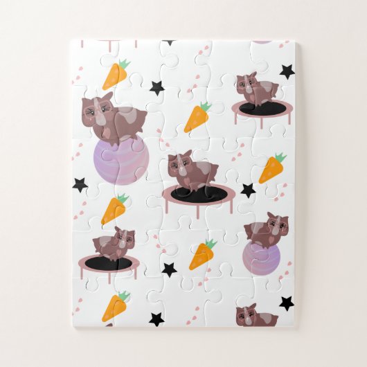 Guinea Pig Fitness Gym Funny Design Puzzle (Vertikal)