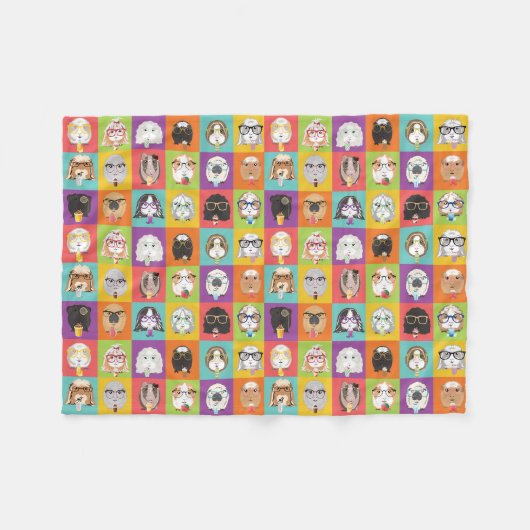 Guinea Pig Fleece Blanket (Vorderseite (Horizontal))
